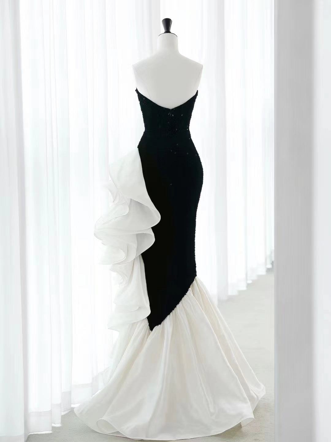 Sweetheart Mermaid Ruffled Prom Dresses, Newest 2023 Prom Dresses, Formal Wear