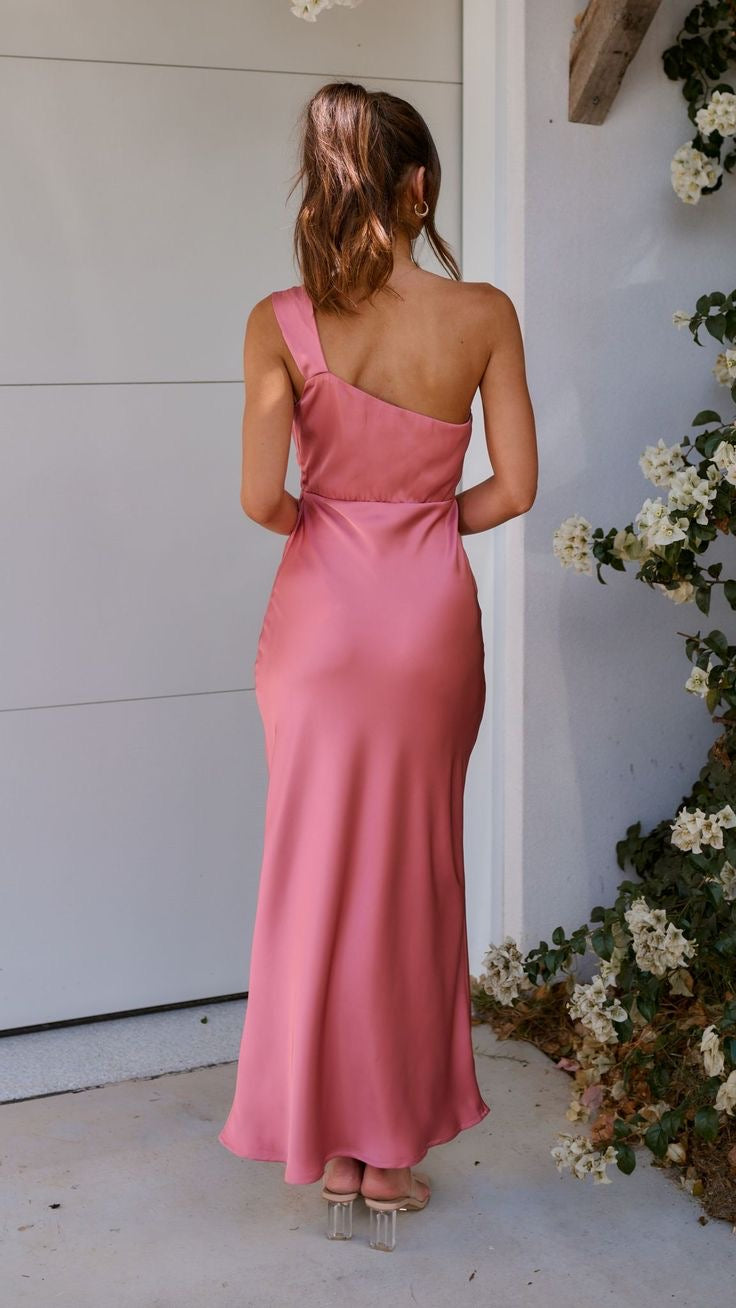 One Shoulder Wedding Guest Dresses, Newest Long Prom Dresses, Popular Bridesmaid Dresses