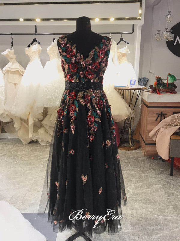 Elegant Appliques 2020 Long Prom Dresses, Custom Design A-line 2020 Prom Dresses