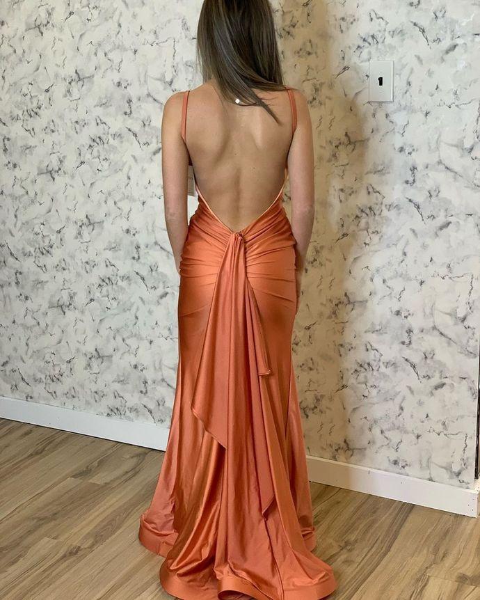 Open Back Sexy Long Prom Dresses, Newest 2020 Prom Dresses Long