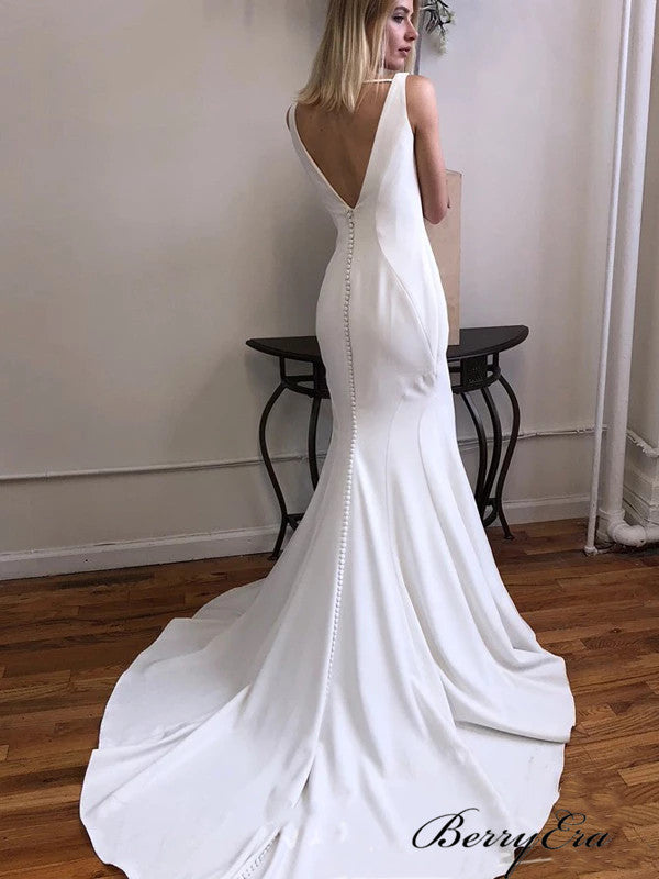 Simple Popular Design Wedding Dresses, Mermaid Wedding Dresses