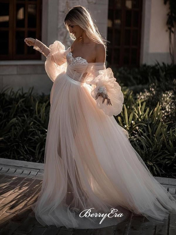 Elegant Wedding Dresses, Long Sleeves Wedding Dresses, Lace 2020 Wedding Dresses