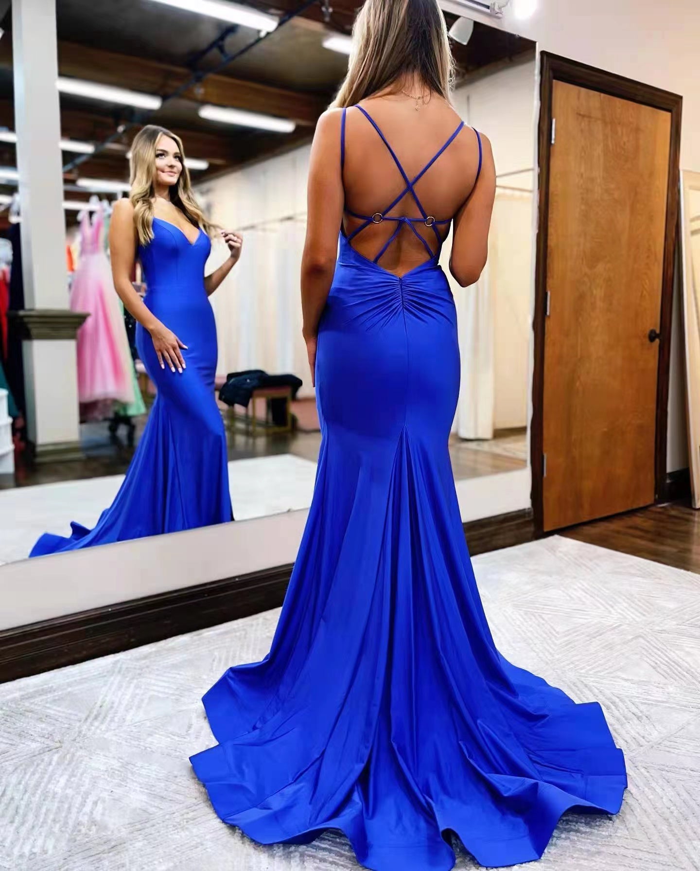 Popular Mermaid Long Prom Dresses, Newest Girl Evening Party Dresses, Wedding Guest Dresses