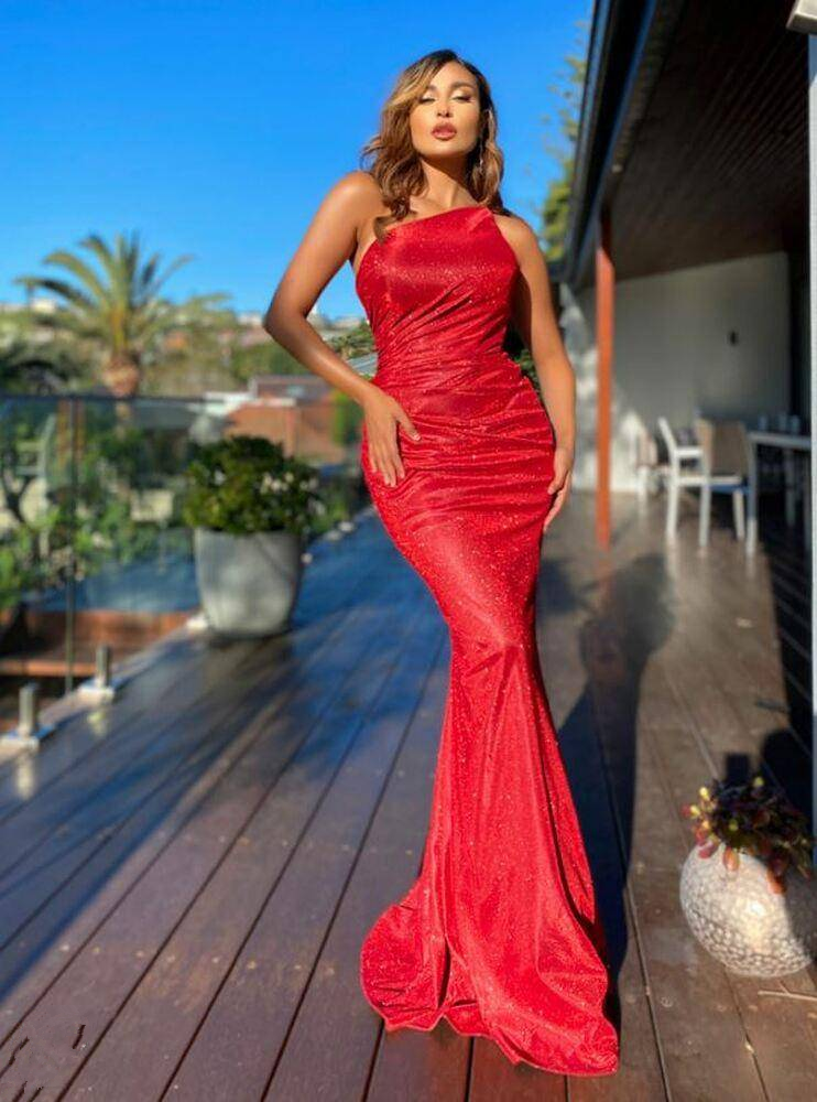 One Strap Shiny Girl Party Dresses, 2023 Mermaid Long Prom Dresses, Newest Prom Dresses