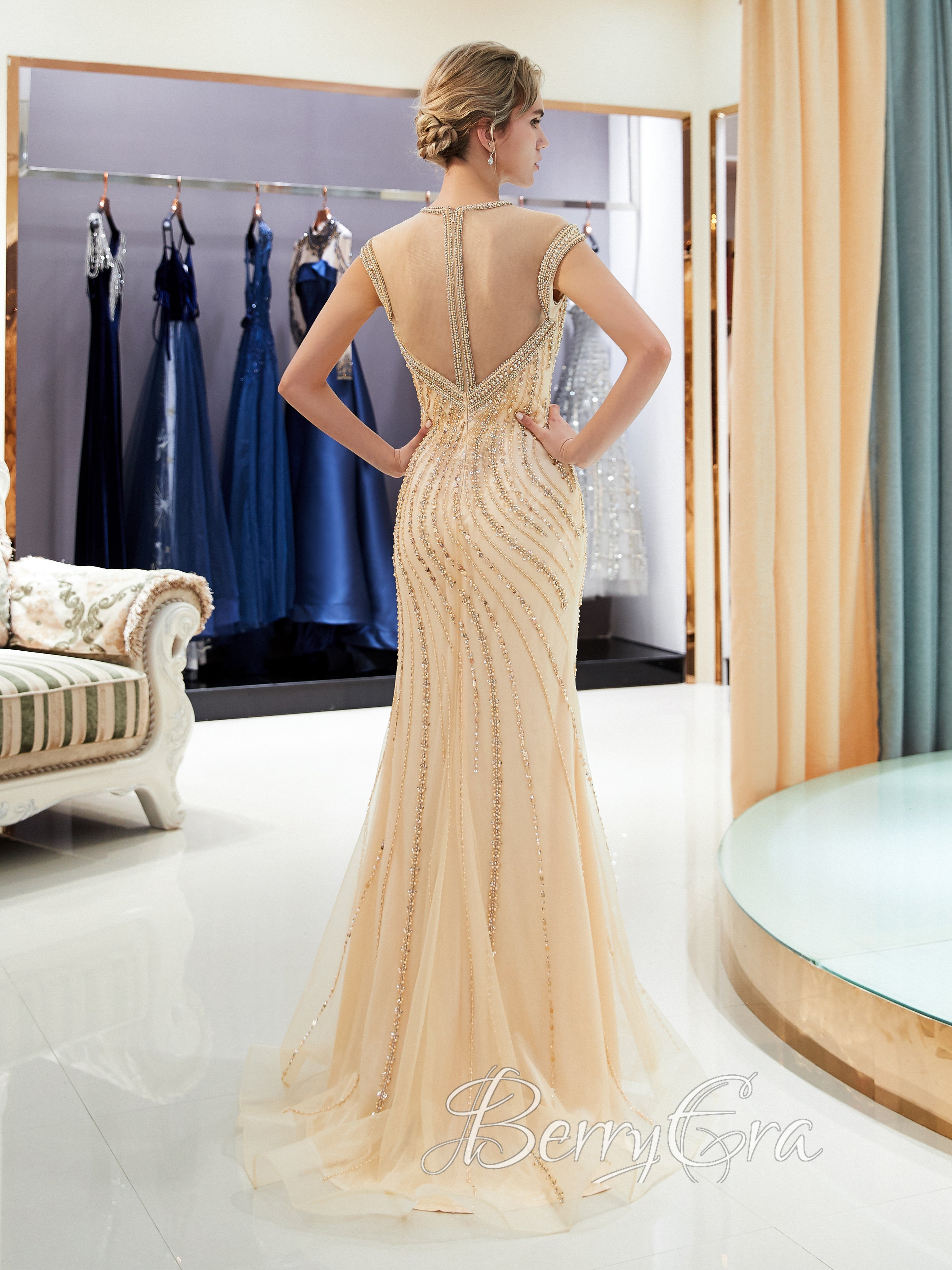 Luxury Beaded Sequin Prom Dresses, Mermaid Prom Dresses, High Fashion Formal Dresses, Newest 2023 Prom Dresses, Evening Dresses