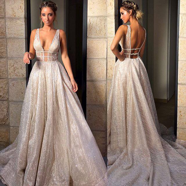 Luxury Sequin Tulle Long A-line Prom/Wedding Dresses