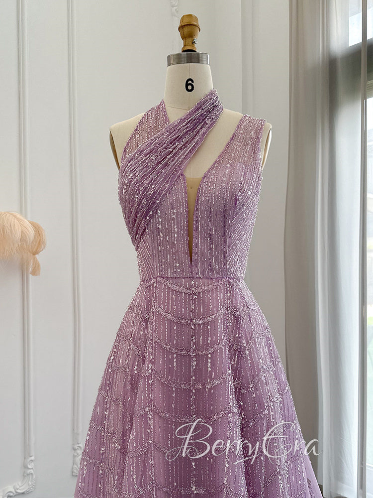 Sexy Luxury Handmade Beaded Prom Dresses, A-line Prom Dresses, 2023 Newest Prom Dresses, Evening Dresses