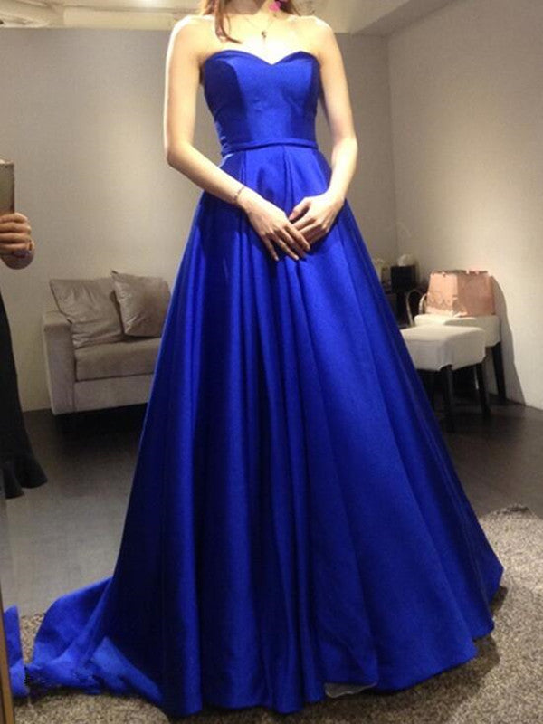Elegant Long Prom Dress, A-line Prom Dress, Royal Blue Prom Dress