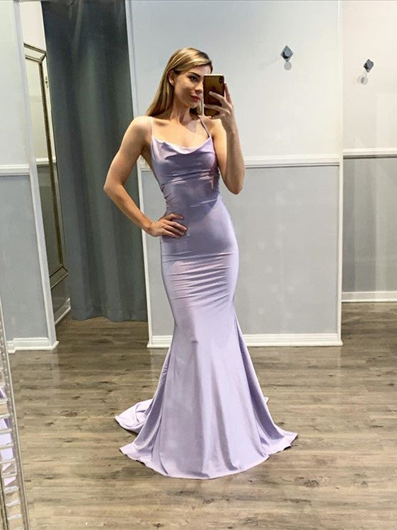 Lilac Simple Fitted Prom Dresses, 2021 Prom Dresses, New Arrial Prom Dresses
