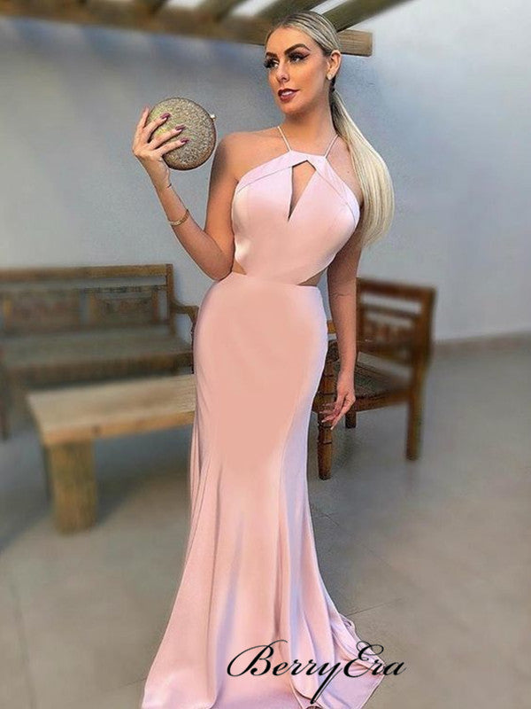 Sweetheart Halter Long Prom Dresses, Sexy Mermaid Prom Dresses 2019