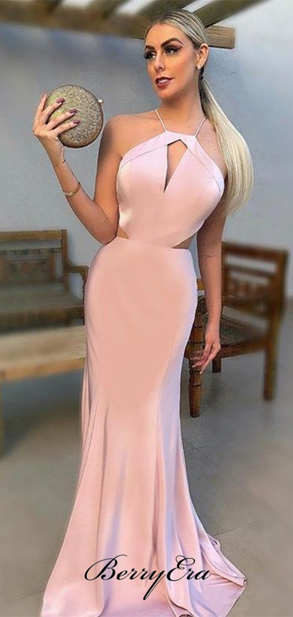 Sweetheart Halter Long Prom Dresses, Sexy Mermaid Prom Dresses 2019