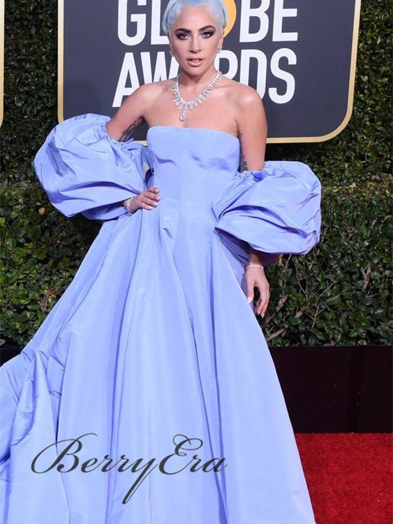 Lady Gaga Golden Globe Award Cinderella Long Train Prom Dresses, Long Prom Dresses