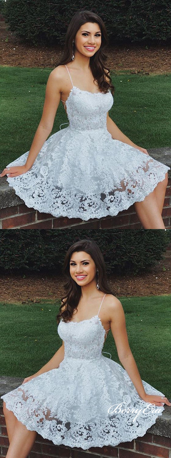 Lovely Lace Short Prom Dresses, Lace Homecoming Dresses, Homecoming Dresses